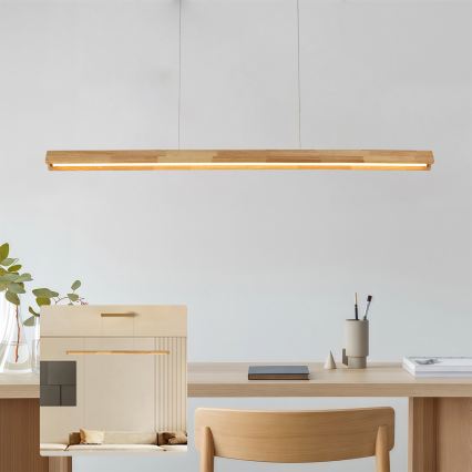 Brilagi - Lámpara colgante LED suspendida por cable UMEA WOOD LED/40W/230V 150 cm madera