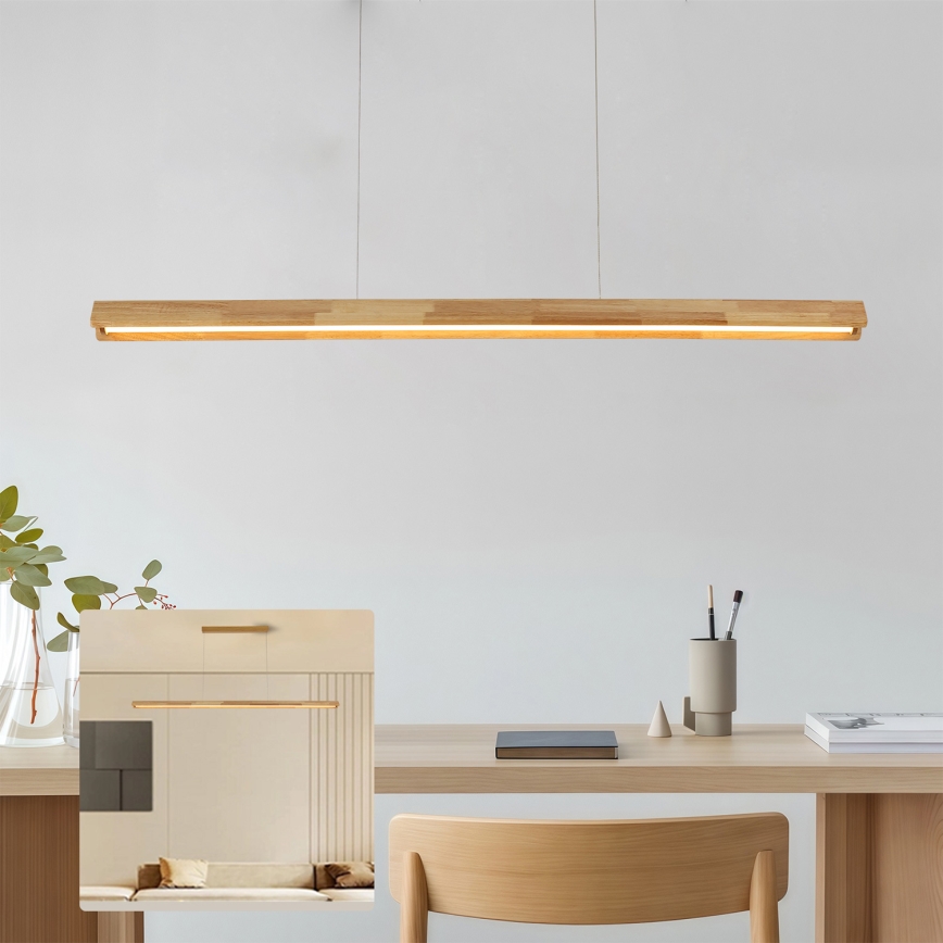Brilagi - Lámpara colgante LED suspendida por cable UMEA WOOD LED/40W/230V 150 cm madera