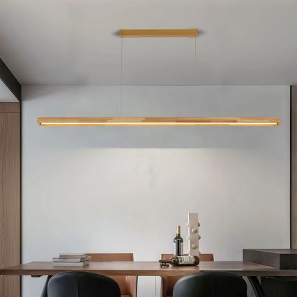 Brilagi - Lámpara colgante LED suspendida por cable UMEA WOOD LED/40W/230V 150 cm madera