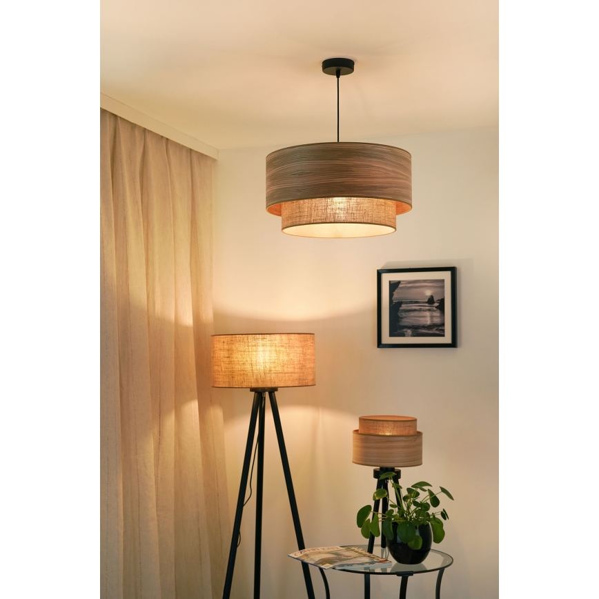 Brilagi - Lámpara colgante con cable MONTANA BOHO 1xE27/15W/230V diámetro 45 cm marrón/negro