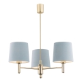 Brilagi - Lámpara colgante MONTE con varilla 3xE27/15W/230V azul/dorado
