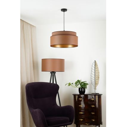 Brilagi - Lámpara colgante con cable OREGON VEGE 1xE27/15W/230V diámetro 45 cm marrón