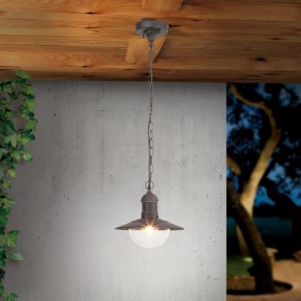 Brilagi - Lámpara colgante para exterior MOLDE 1xE27/60W IP44 negra
