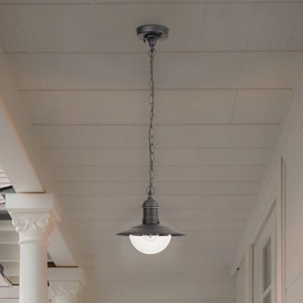 Brilagi - Lámpara colgante para exterior MOLDE 1xE27/60W IP44 negra