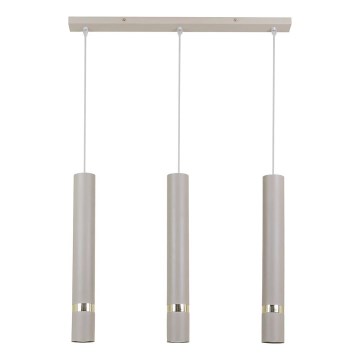 Brilagi - Lámpara colgante POKER 3xGU10/25W/230V beige/dorado