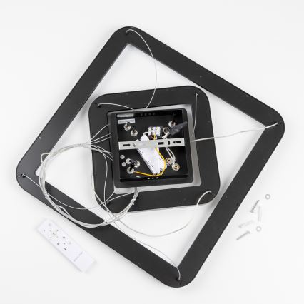 Brilagi - Lámpara colgante LED regulable suspendida por cable FALCON SLIM LED/78W/230V 3000-6500K 50x50 cm negra + mando a distancia