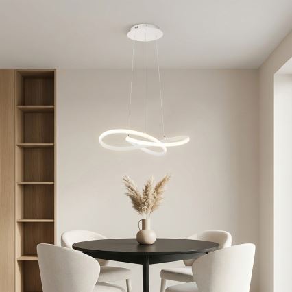 Brilagi - Lámpara colgante LED regulable en cable INFINITY LED/55W/230V 3000-6000K 50x50 cm blanca + mando a distancia