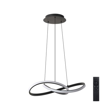 Brilagi - lámpara colgante LED regulable con cable INFINITY LED/55W/230V 3000-6000K 50x50 cm negra + mando a distancia