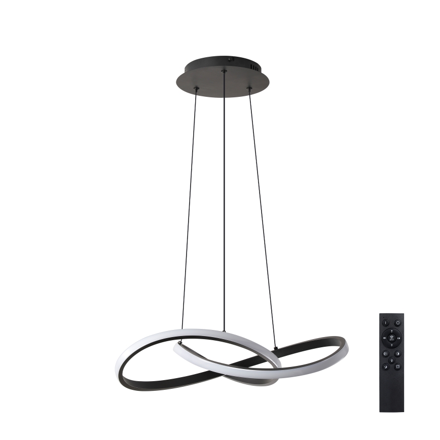 Brilagi - lámpara colgante LED regulable con cable INFINITY LED/55W/230V 3000-6000K 50x50 cm negra + mando a distancia