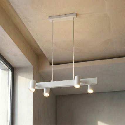 BRILAGI - Lámpara colgante regulable LED RGBW de cable SELE 4xGU10/6,5W/230V 2700-6500K blanco
