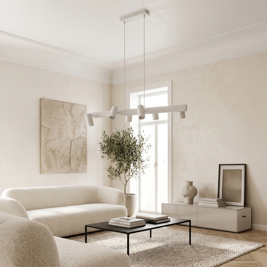 BRILAGI - Lámpara colgante LED RGBW regulable SELE 6xGU10/6,5W/230V 2700-6500K blanca + mando a distancia