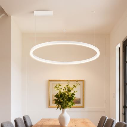 Brilagi - Lámpara colgante LED regulable con cable PORTOFINO LED/60W/230V 3000-6000K Ø 80 cm blanca + mando a distancia