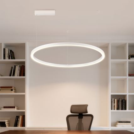 Brilagi - Lámpara colgante LED regulable con cable PORTOFINO LED/60W/230V 3000-6000K Ø 80 cm blanca + mando a distancia