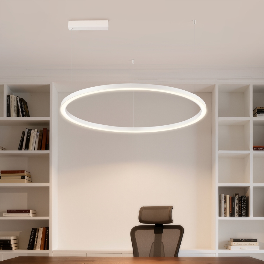 Brilagi - Lámpara colgante LED regulable con cable PORTOFINO LED/60W/230V 3000-6000K Ø 80 cm blanca + mando a distancia