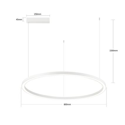 Brilagi - Lámpara colgante LED regulable con cable PORTOFINO LED/60W/230V 3000-6000K Ø 80 cm blanca + mando a distancia