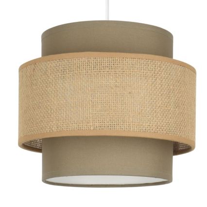 Brilagi - Lámpara colgante RESNA con cable 3xE27/60W/230V, diámetro 45 cm, marrón/beige