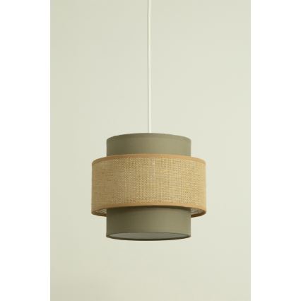 Brilagi - Lámpara colgante RESNA con cable 3xE27/60W/230V, diámetro 45 cm, marrón/beige