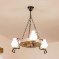 Brilagi - Lámpara colgante ROATA con cadena 3xE14/40W/230V roble