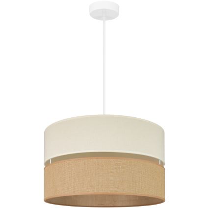 Brilagi - Lámpara colgante con cable ROYAL YUTE 1xE27/15W/230V diámetro 40 cm beige/crema