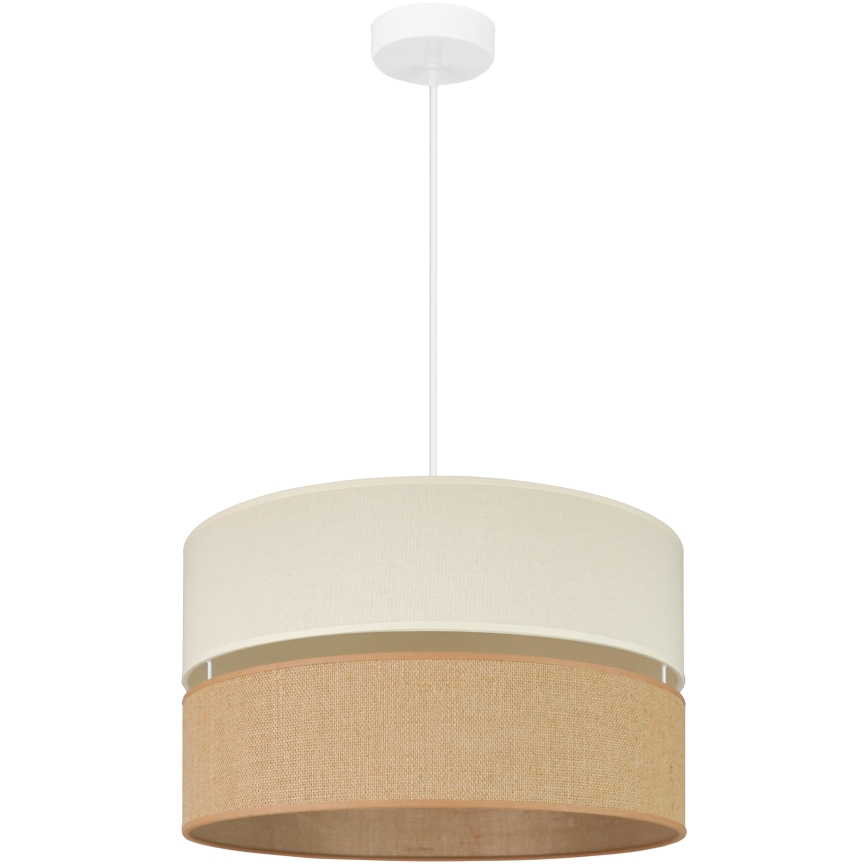 Brilagi - Lámpara colgante con cable ROYAL YUTE 1xE27/15W/230V diámetro 40 cm beige/crema