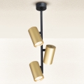 Brilagi - Lámpara colgante SELE VERTICAL 3xGU10/30W/230V negro/dorado