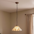 Brilagi - Lámpara colgante Tiffany con vitral FOLIA 1xE27/60W/230V Ø 40 cm