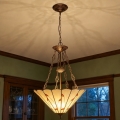 Brilagi - lámpara colgante Tiffany de vitral con cadena FOLIA 3xE27/60W/230V Ø 50 cm
