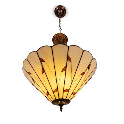 Brilagi - lámpara colgante Tiffany de vitral con cadena FOLIA 3xE27/60W/230V Ø 50 cm