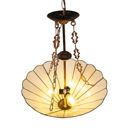 Brilagi - lámpara colgante Tiffany de vitral con cadena FOLIA 3xE27/60W/230V Ø 50 cm