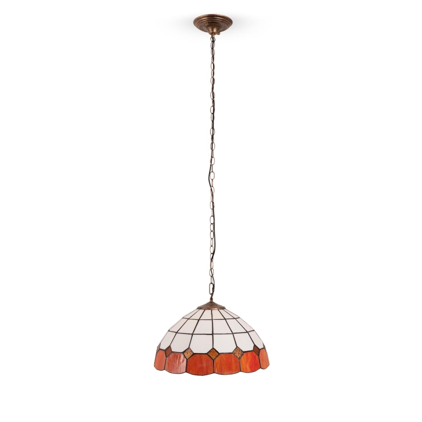 Brilagi - Lámpara colgante Tiffany de vitral con cadena SIENNA 1xE27/60W/230V Ø 40 cm