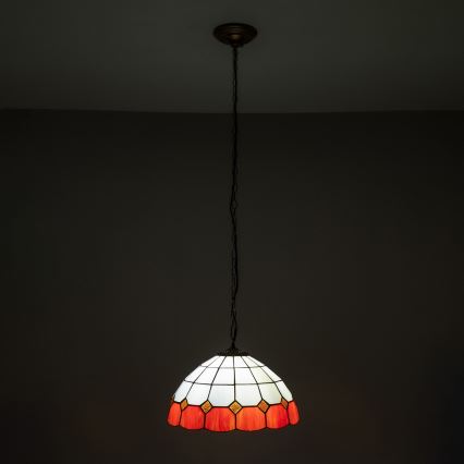 Brilagi - Lámpara colgante Tiffany de vitral con cadena SIENNA 1xE27/60W/230V Ø 40 cm