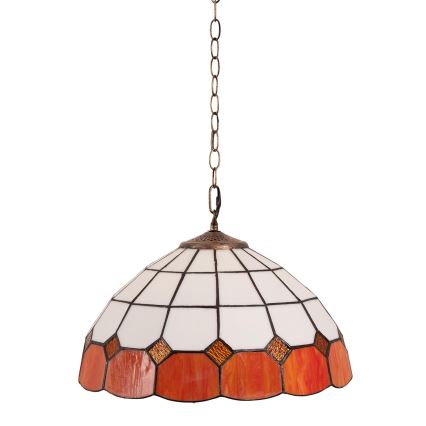 Brilagi - Lámpara colgante Tiffany de vitral con cadena SIENNA 1xE27/60W/230V Ø 40 cm