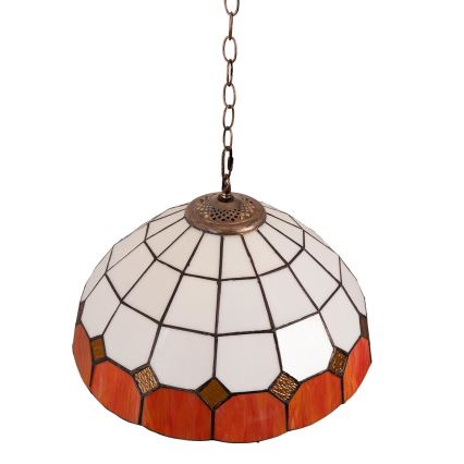 Brilagi - Lámpara colgante Tiffany de vitral con cadena SIENNA 1xE27/60W/230V Ø 40 cm