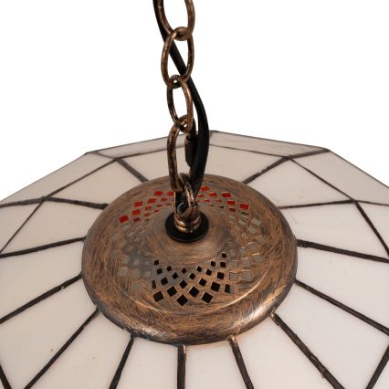 Brilagi - Lámpara colgante Tiffany de vitral con cadena SIENNA 1xE27/60W/230V Ø 40 cm