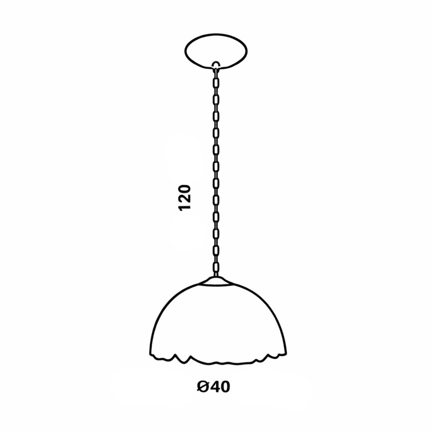 Brilagi - Lámpara colgante Tiffany de vitral con cadena SIENNA 1xE27/60W/230V Ø 40 cm