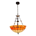 Brilagi - Lámpara colgante Tiffany de vitral con cadena SIENNA 3xE27/60W/230V Ø 50 cm