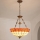 Brilagi - Lámpara colgante Tiffany de vitral con cadena SIENNA 3xE27/60W/230V Ø 50 cm