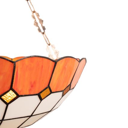 Brilagi - Lámpara colgante Tiffany de vitral con cadena SIENNA 3xE27/60W/230V Ø 50 cm