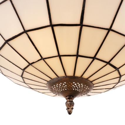 Brilagi - Lámpara colgante Tiffany de vitral con cadena SIENNA 3xE27/60W/230V Ø 50 cm
