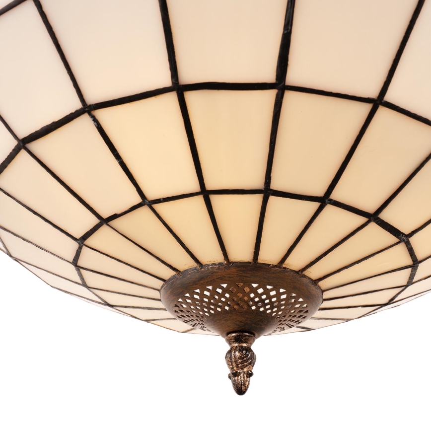 Brilagi - Lámpara colgante Tiffany de vitral con cadena SIENNA 3xE27/60W/230V Ø 50 cm