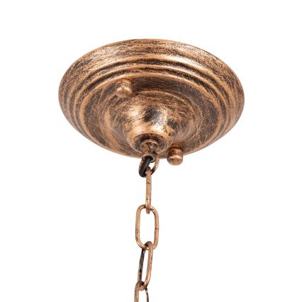 Brilagi - Lámpara colgante Tiffany de vitral con cadena SIENNA 3xE27/60W/230V Ø 50 cm