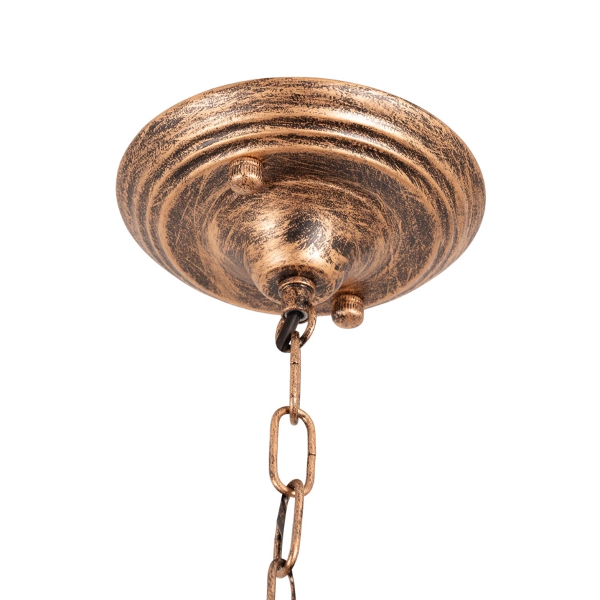 Brilagi - Lámpara colgante Tiffany de vitral con cadena SIENNA 3xE27/60W/230V Ø 50 cm