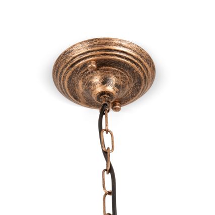 Brilagi - Lámpara colgante Tiffany de vitral con cadena SUNFLOWER 3xE27/60W/230V Ø 50 cm