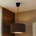 Brilagi - Lámpara colgante VELVET con cable 1xE27/60W/230V diámetro 40 cm marrón/dorado
