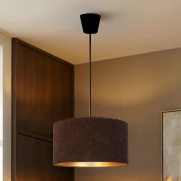 Brilagi - Lámpara colgante VELVET con cable 1xE27/60W/230V diámetro 40 cm marrón/dorado
