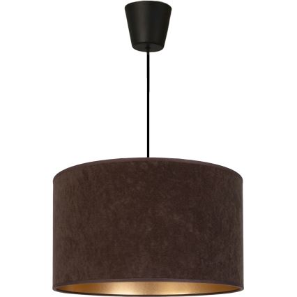 Brilagi - Lámpara colgante VELVET con cable 1xE27/60W/230V diámetro 40 cm marrón/dorado