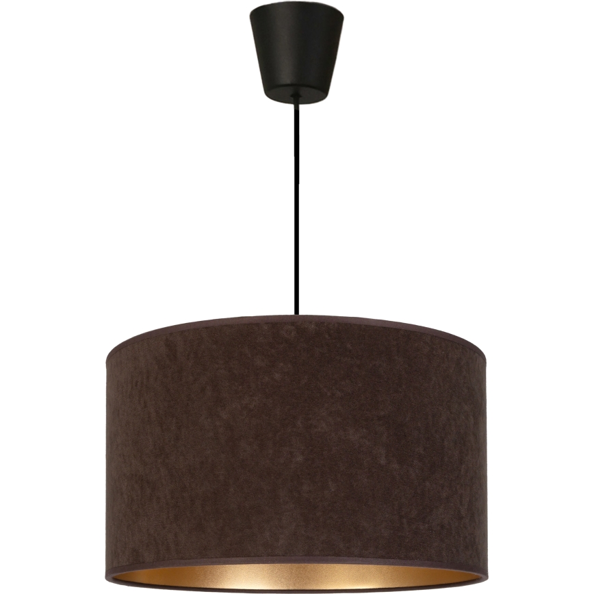 Brilagi - Lámpara colgante VELVET con cable 1xE27/60W/230V diámetro 40 cm marrón/dorado