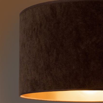 Brilagi - Lámpara colgante VELVET con cable 1xE27/60W/230V diámetro 40 cm marrón/dorado
