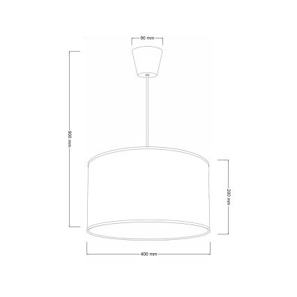 Brilagi - Lámpara colgante VELVET con cable 1xE27/60W/230V diámetro 40 cm marrón/dorado