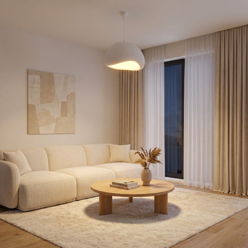 Brilagi - Lámpara colgante WABI SABI 1xE27/40W/230V Ø 50 cm blanca